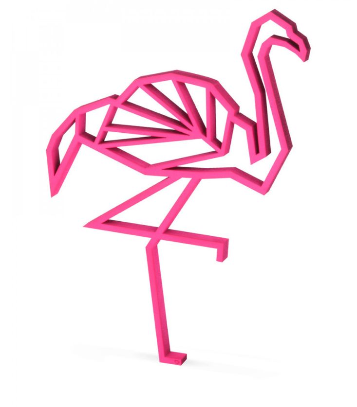 figura decorativa flamingo