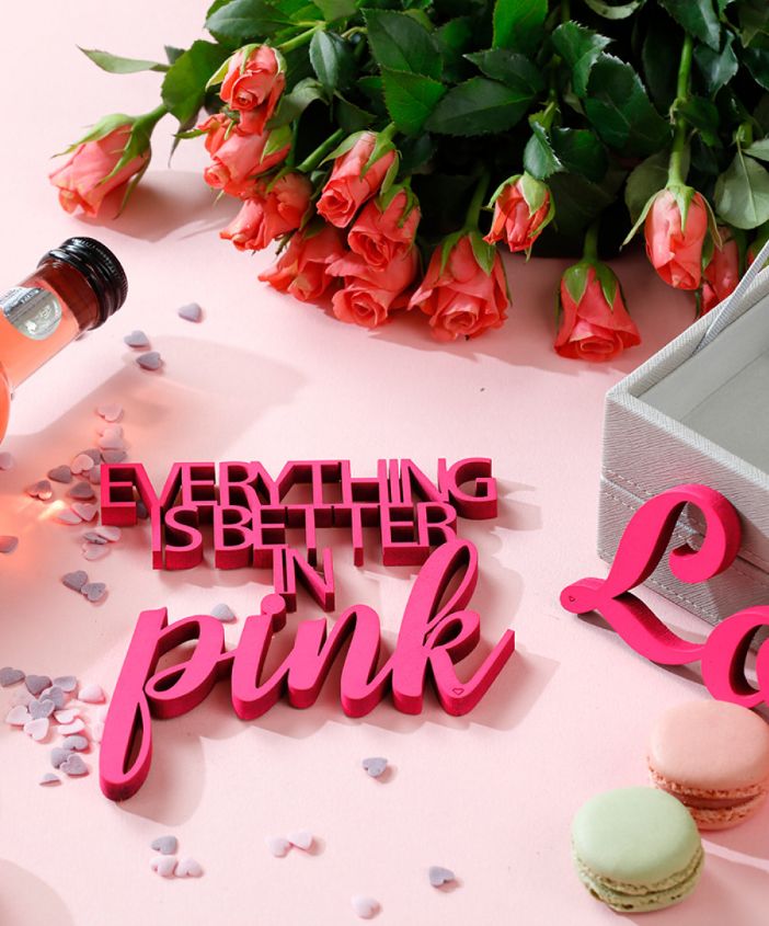Decoratiuni de primavara: mesaj Better in pink