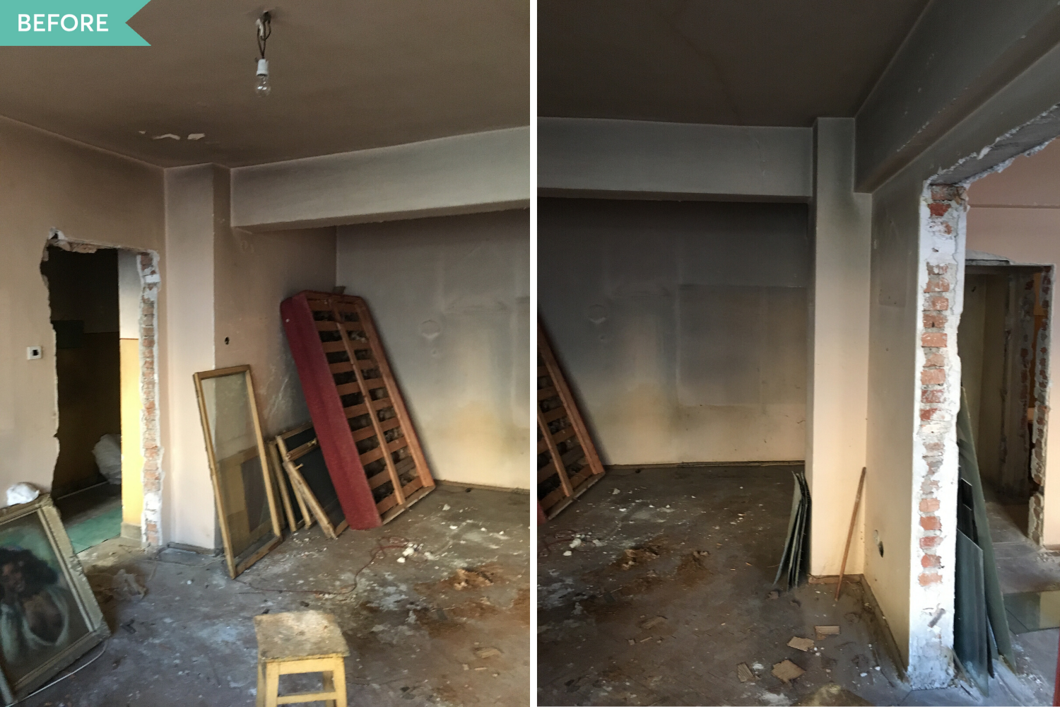 Renovare living apartament vechi - inainte