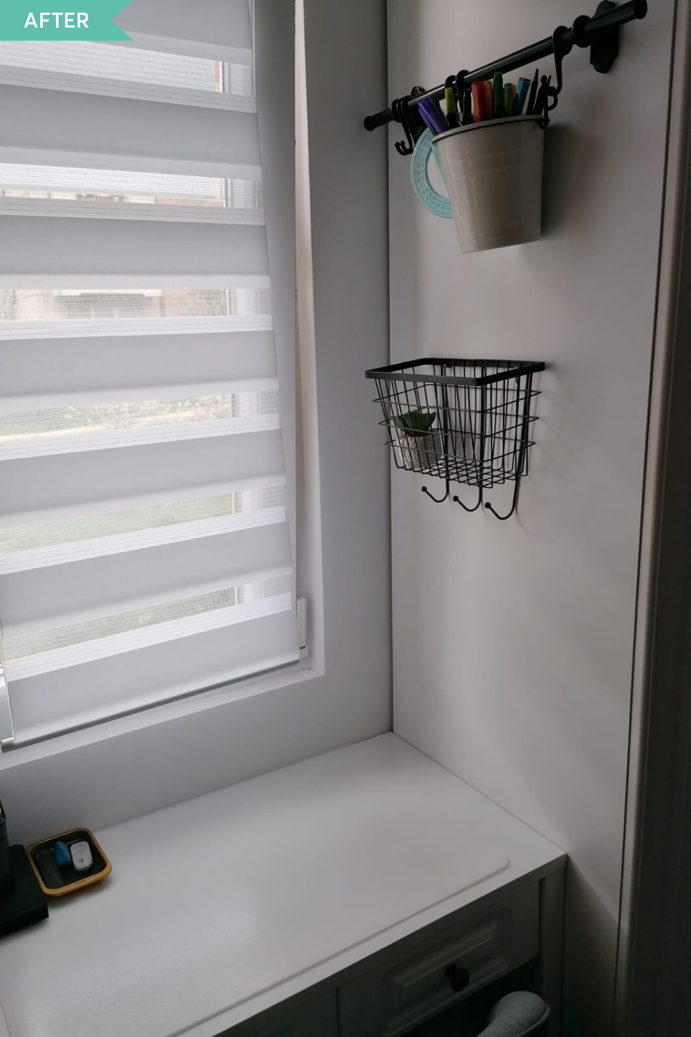 birou amenajat în balcon