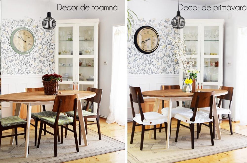 zona de dining din casa Dianei Dragne