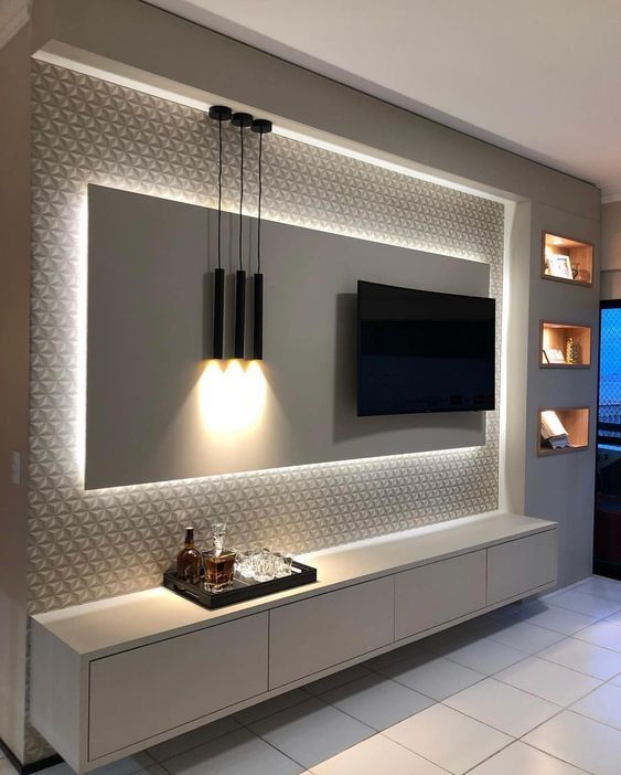 panou decorativ cu tv