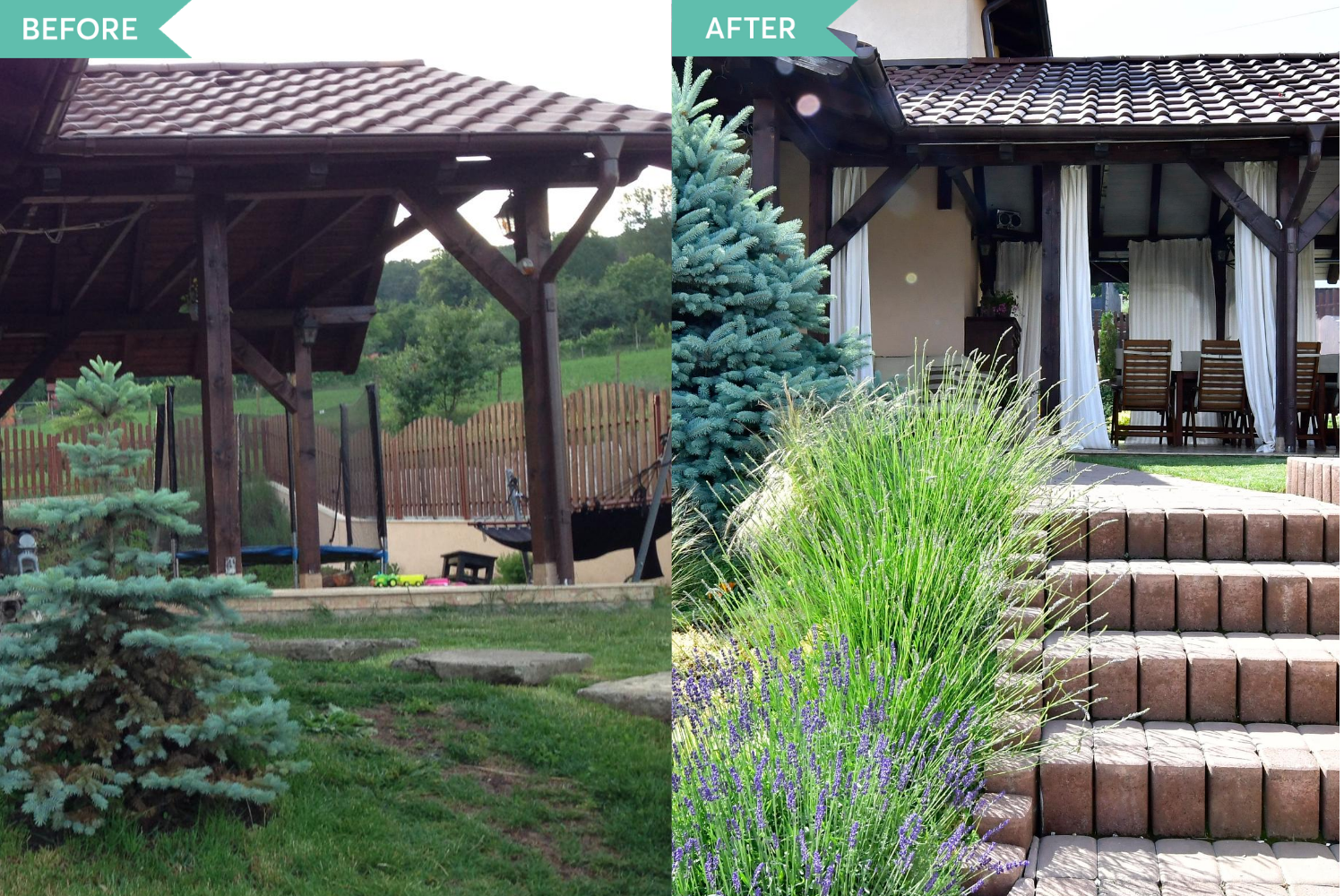 Before and after - renovare terasa casa Targu Mures - Simona Ungurean (1)