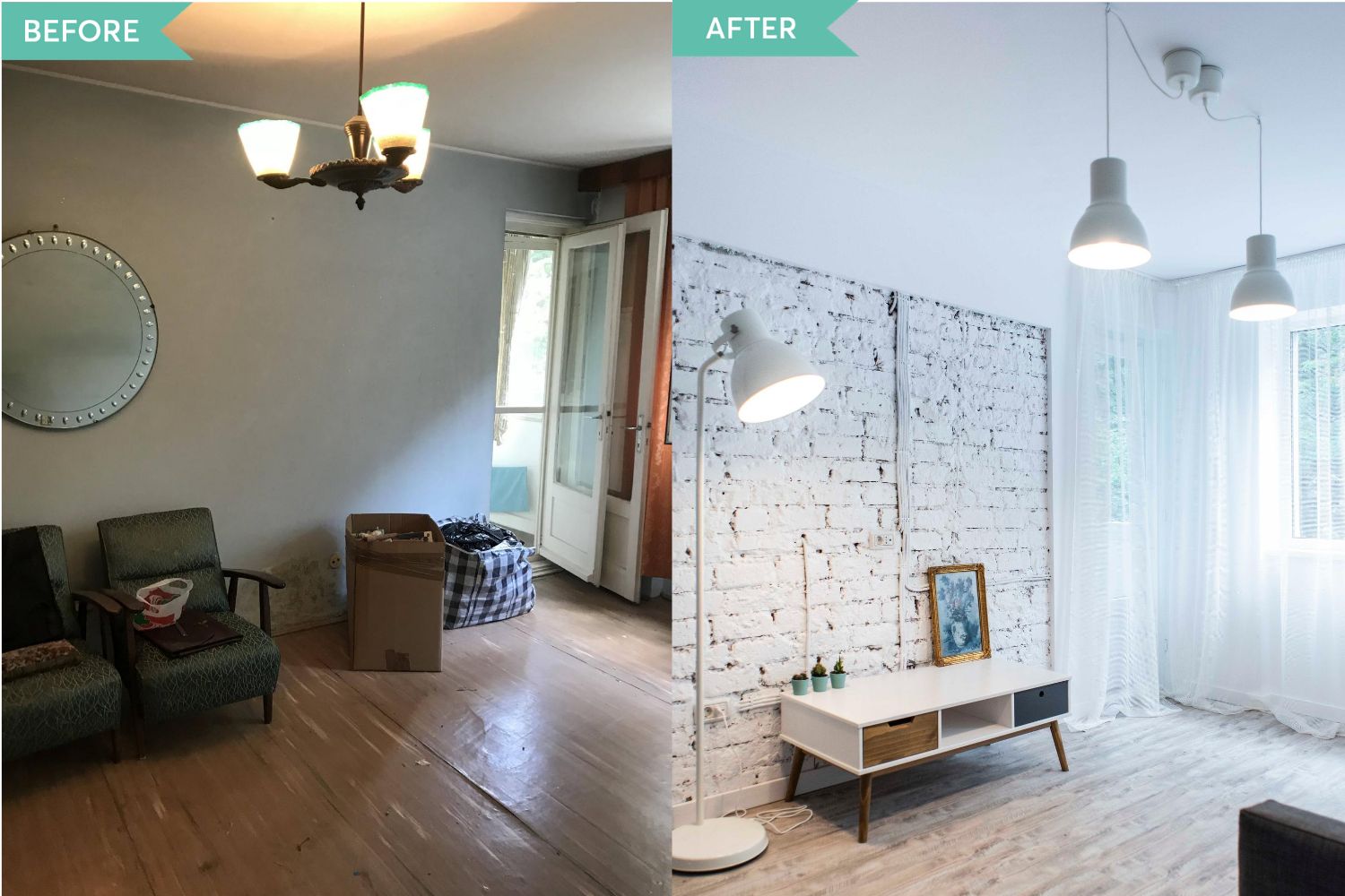 Before and After living apartament Militari - Diez Office (1)