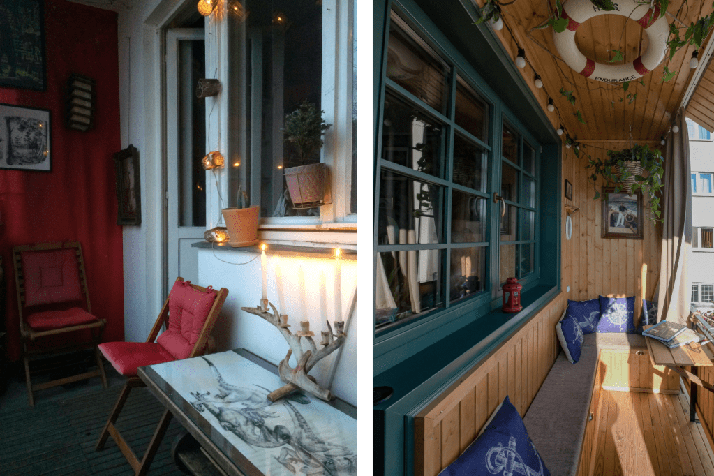 inainte si dupa renovare balcon intr-o amenajare cu tematica inspirata din jules verne