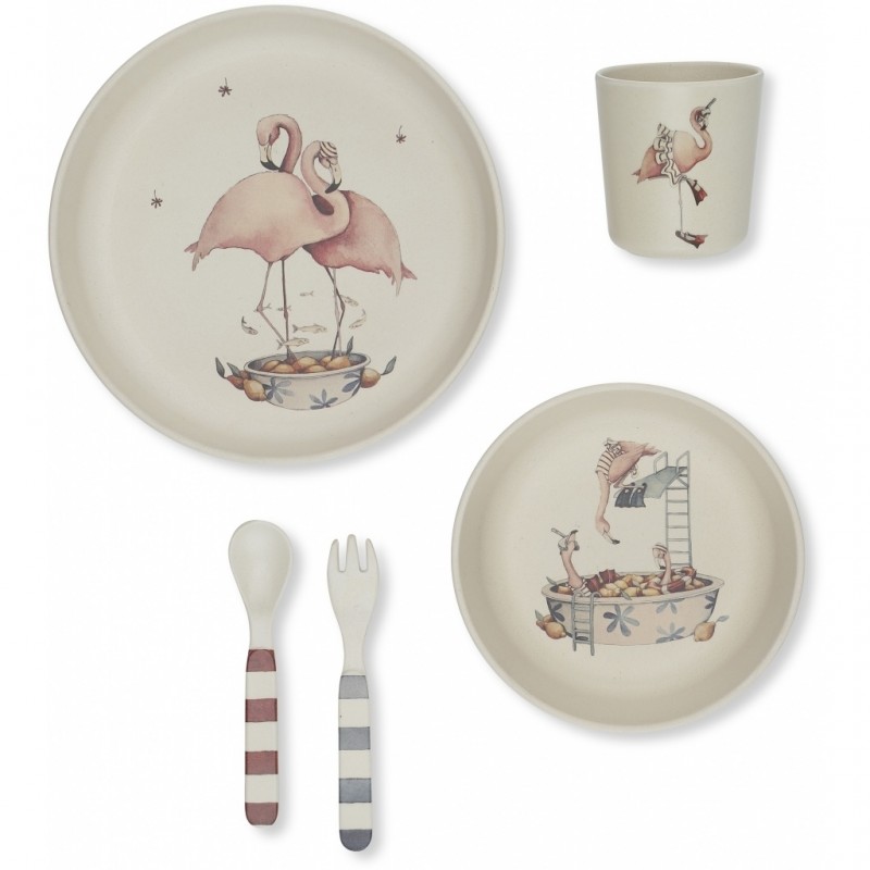 cadouri mos nicolae copii set de masa flamingo