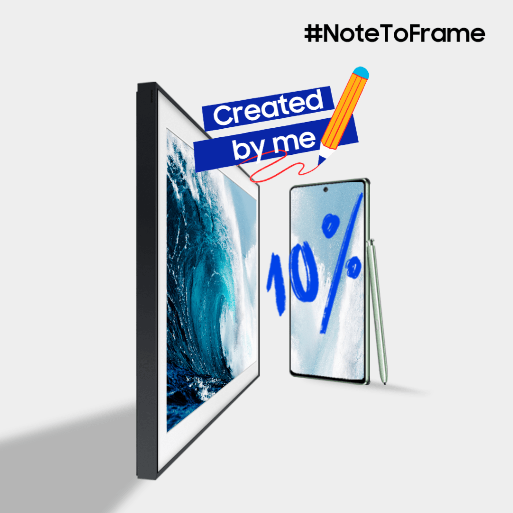 note to frame