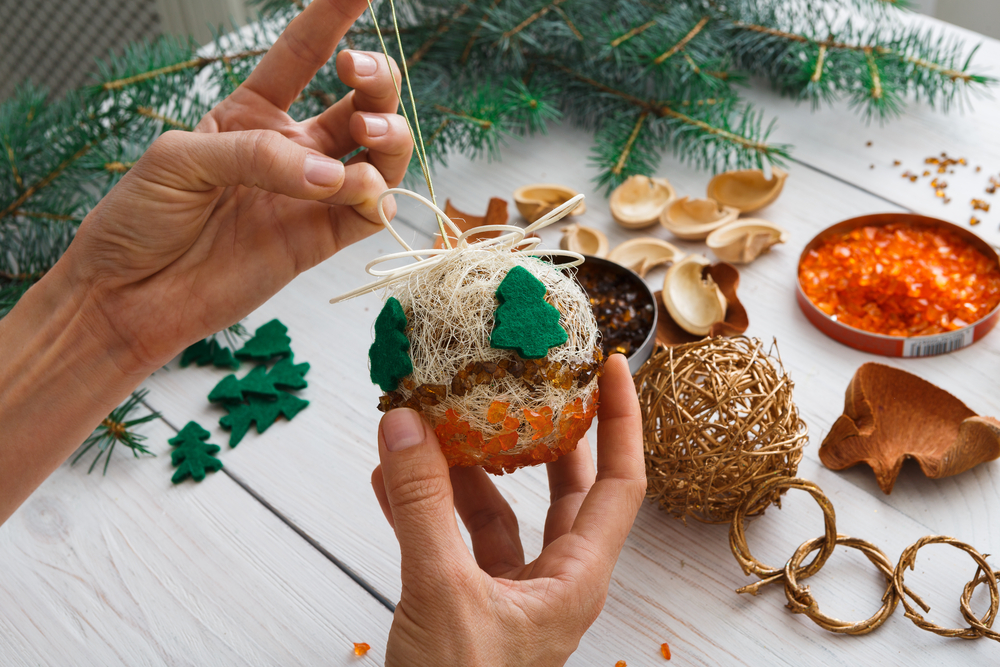 decorațiuni handmade brad craciun pom sarbatori