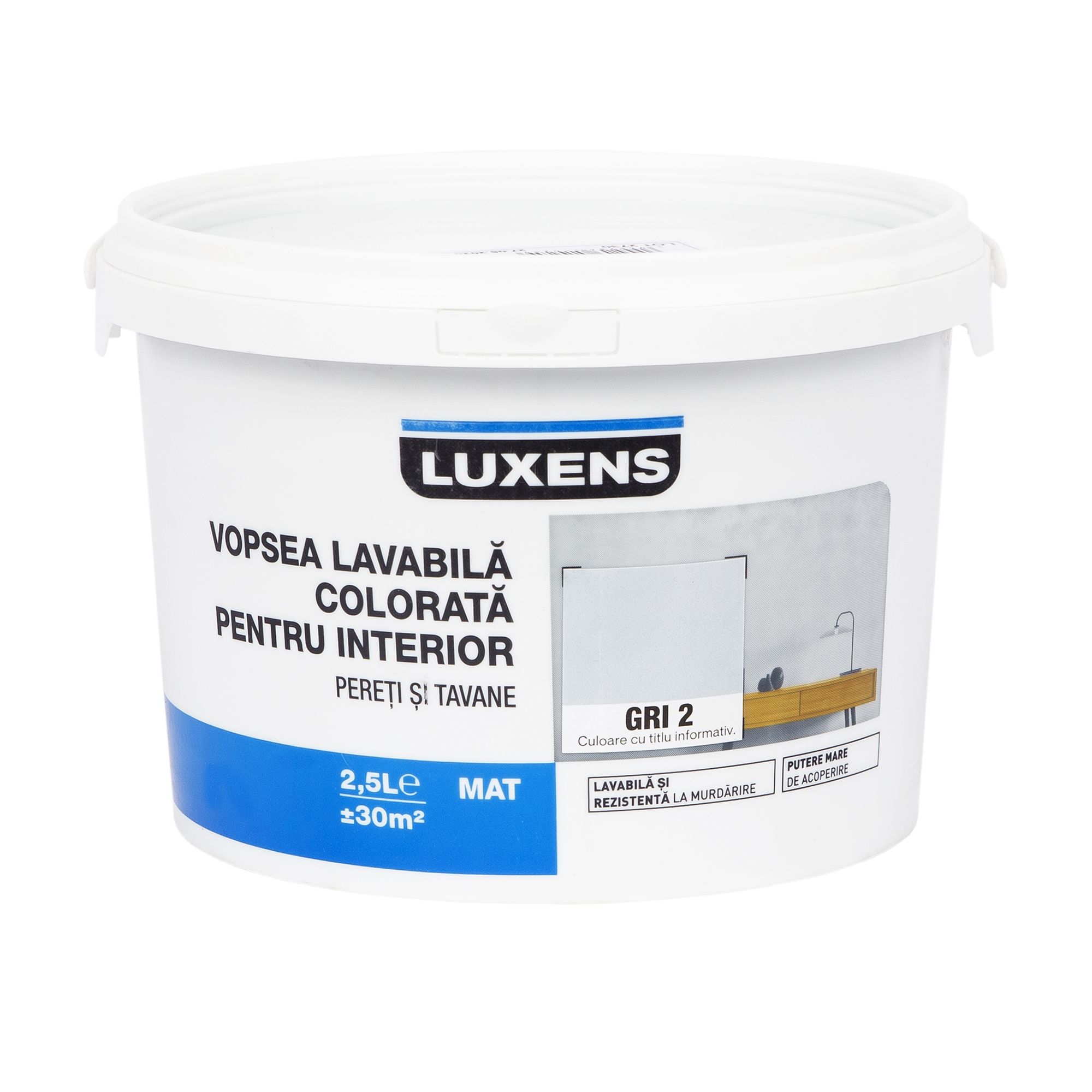 vopsea lavabila colorata pereti gri rece
