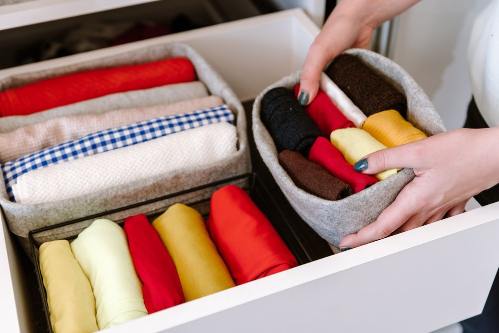 organizarea casei metoda KonMari depozitare