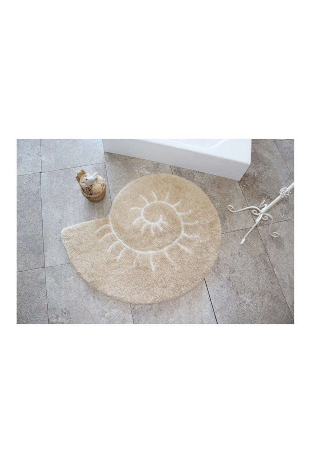 covor decoratiuni baie in forma de scoica
