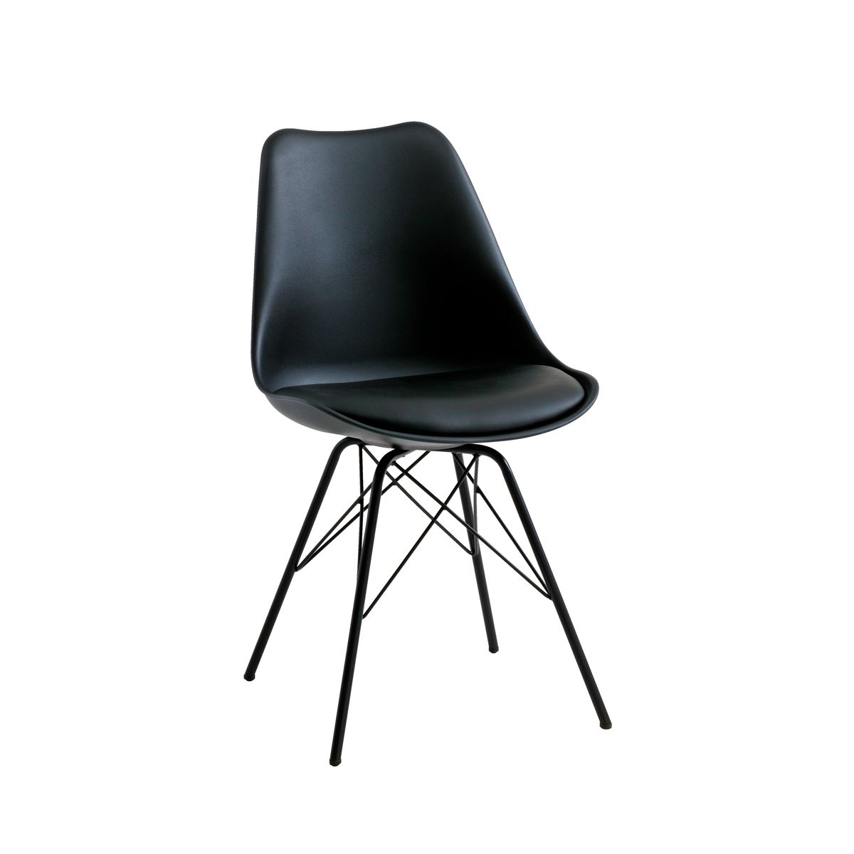 scaun negru plastic