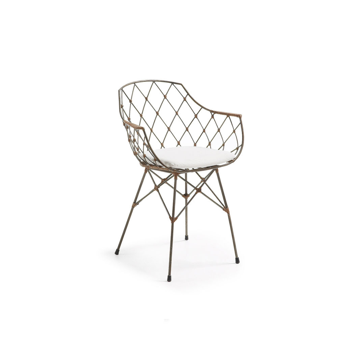 scaune dining metal si ratan endora