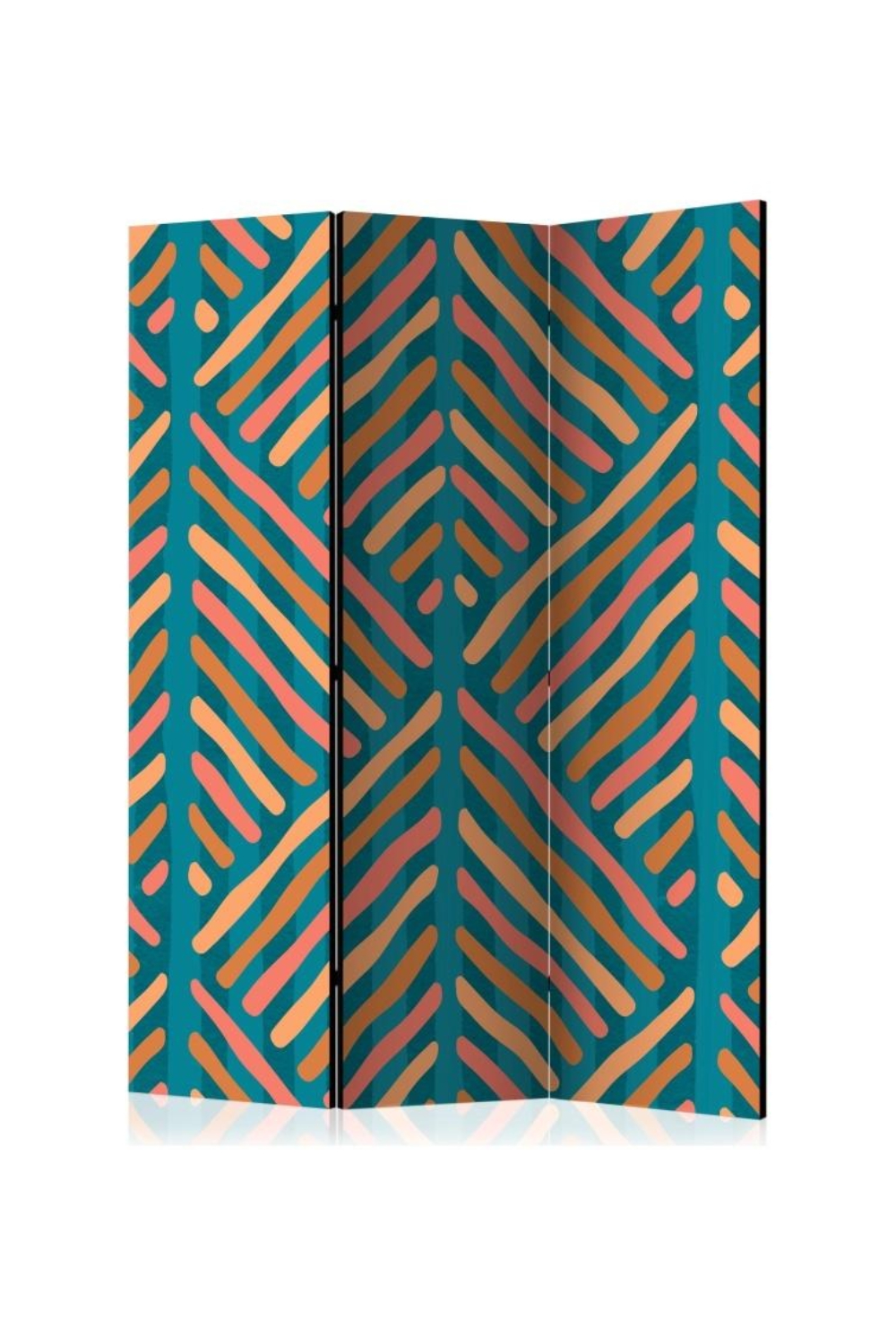 paravan din lemn vopsit multicolor