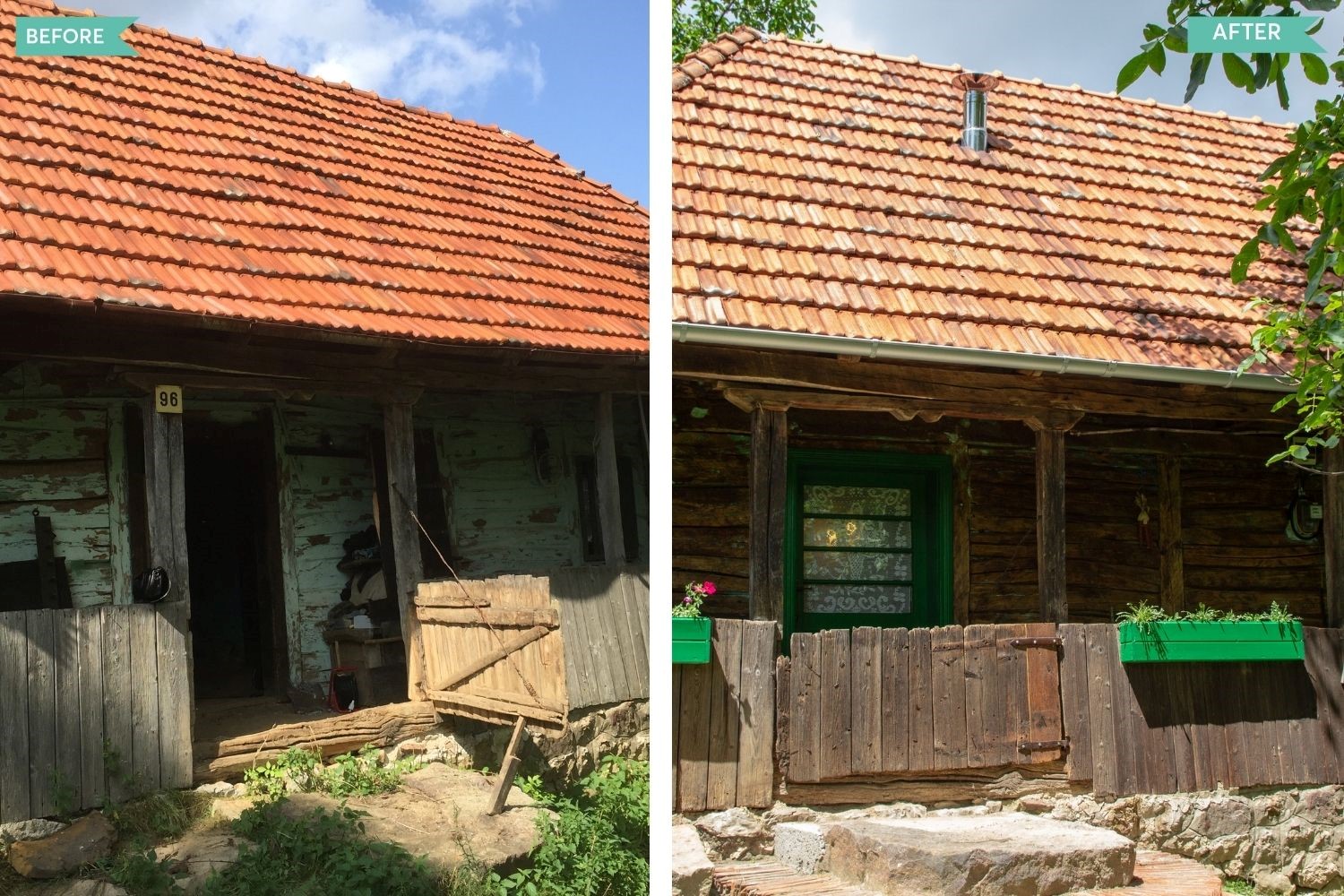Casa Bătrână before-after