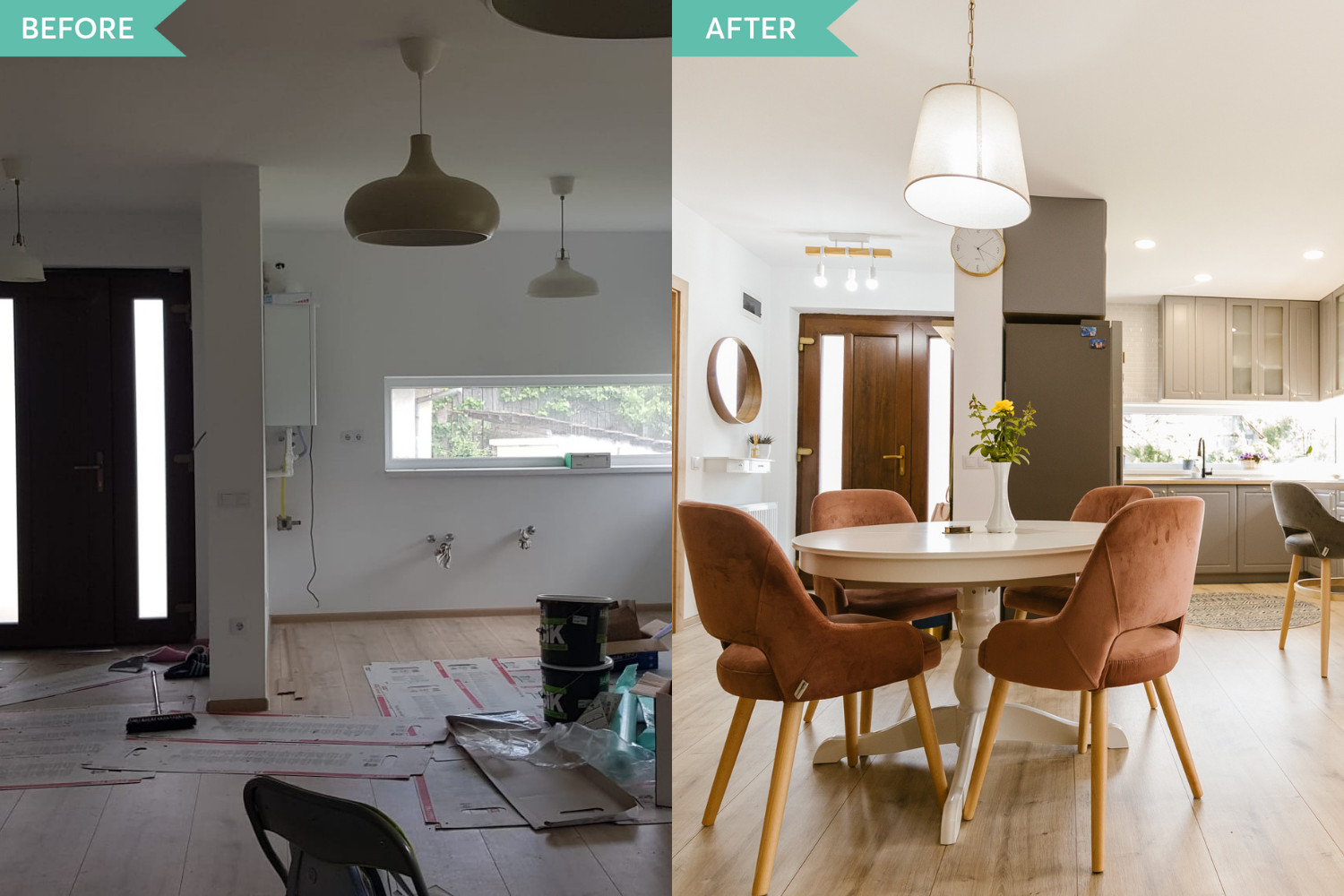 before_after_amenajare_stil_contemporan_târgu_mureș
