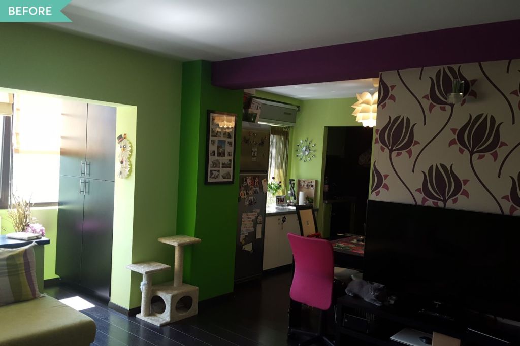 before perete rigips apartament nerenovat