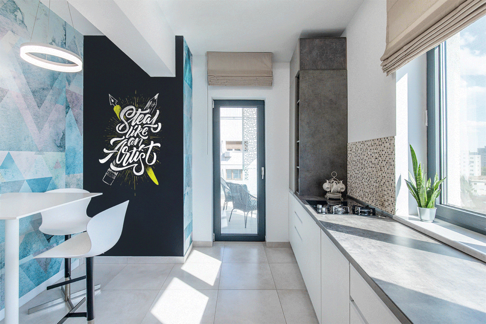 Apartament Bucuresti - bucatarie alba - design interior Interiology arh. Alexandru Bucur - gif Sabin Prodan