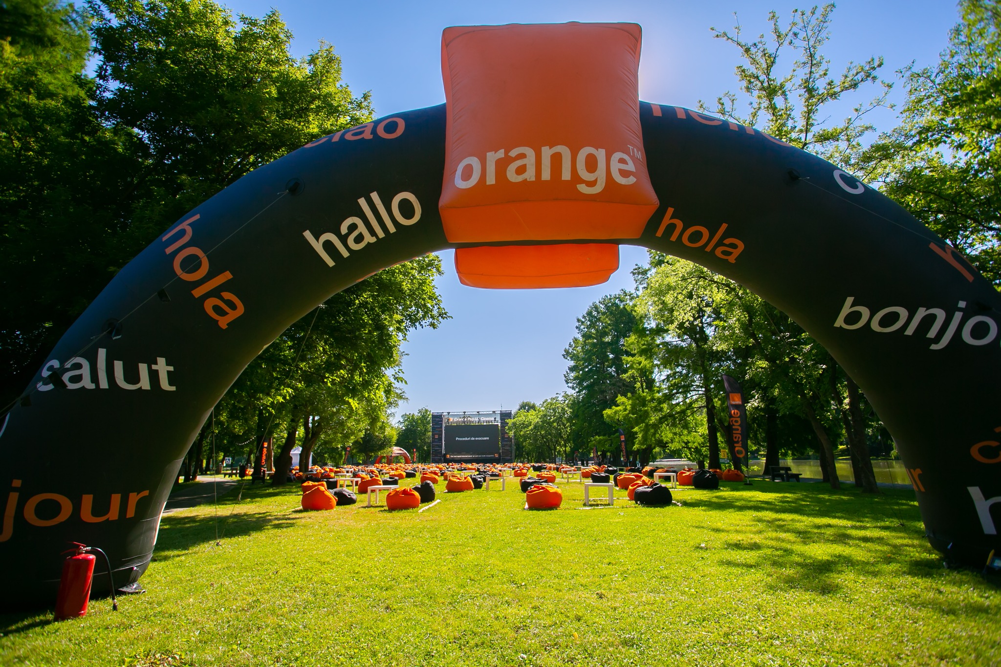 Orange Pop-Up Cinema