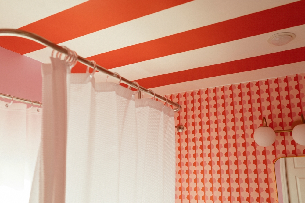 tapet vinil colorat baie