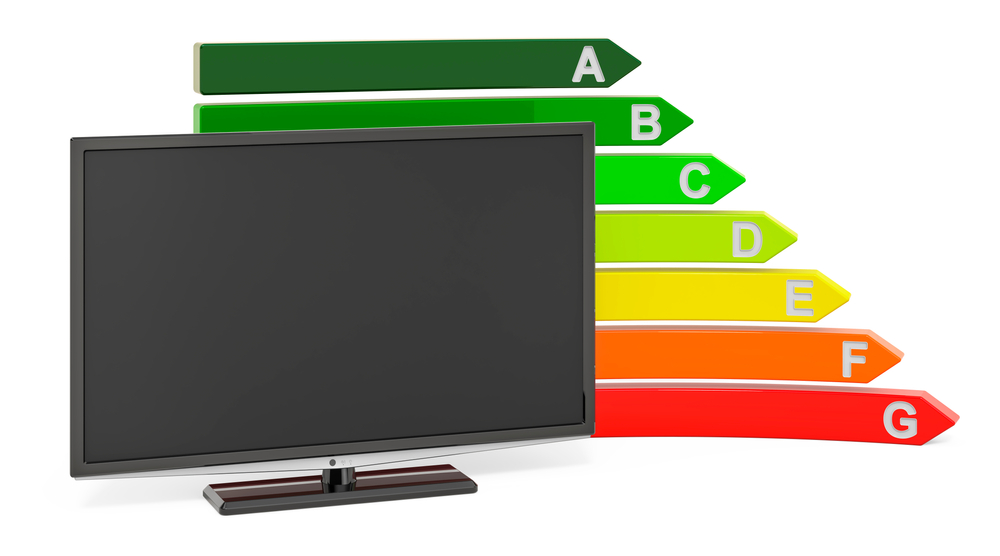 model reprezentare televizor cu clase energetice de consum curent